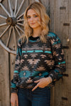 Driftwood Dusk Aztec Top - Also in Plus Size