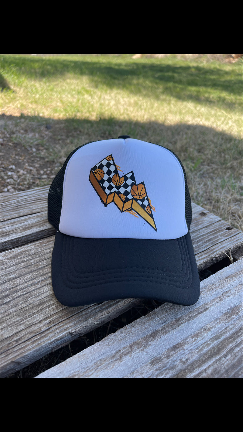 Basketball Lightning Bolt Cap