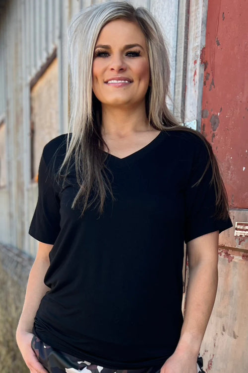 Simple Sterling Black Top - Also in Plus Size