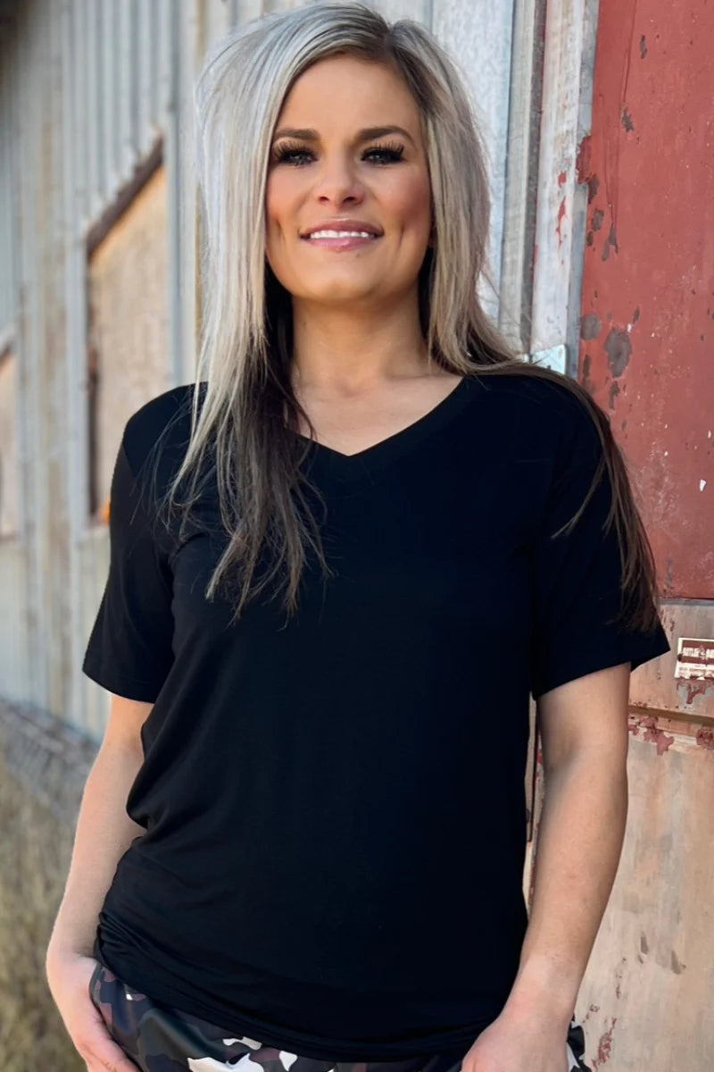 Simple Sterling Black Top - Also in Plus Size
