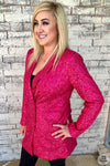 Southern Swag Pink Sequin Blazer - Also in Plus Size