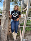 Ally Aztec Rust & Black Top - Also in Plus Size