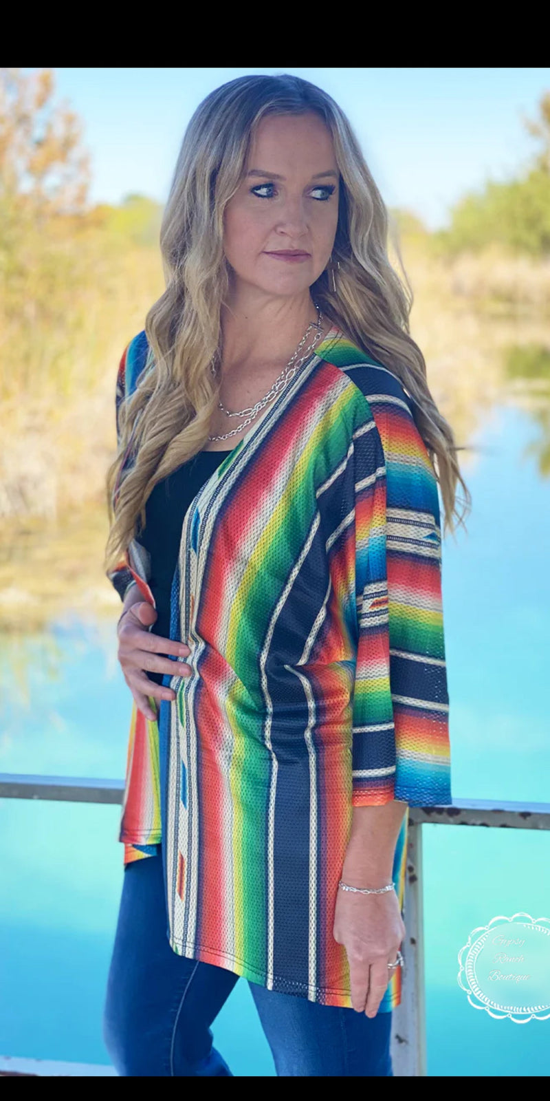 Coahoma Serape Kimono Caridgan - Also in Plus Size
