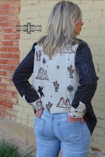 The Hills of Palos Verdes Cactus Denim Button Up Top - Also in Plus Size