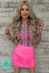 Down River Aztec Mesh Layering Top - Also in Plus Size