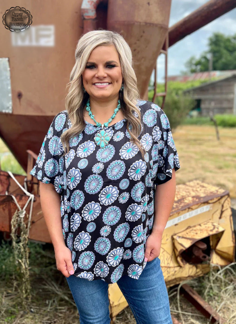 Silver City Turquoise Top - Also in Plus Size
