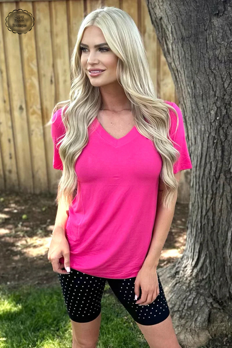 Simple Sterling Pink Top - Also in Plus Size