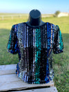 Black Hills Sequin Top - Also in Plus Size