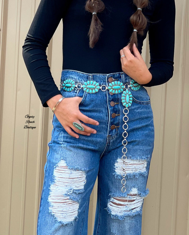 Portales Turquoise Concho Belt