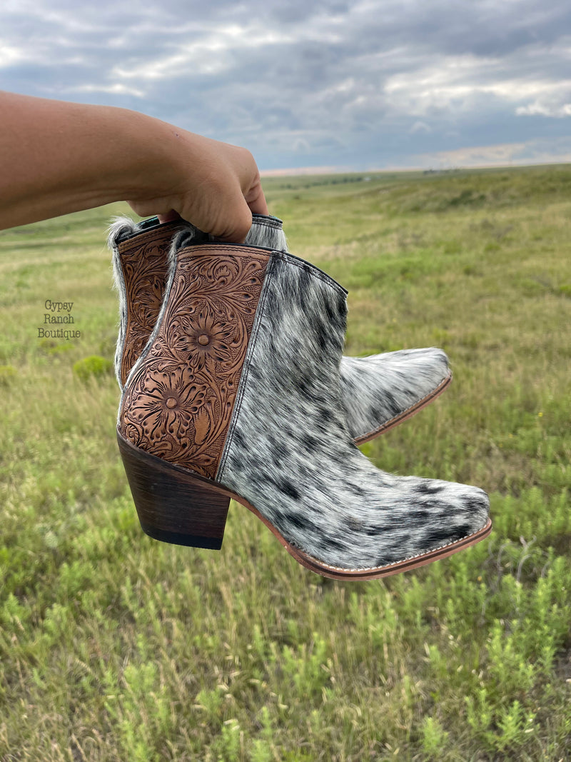 Llano Cowhide Tooled Leather Boots