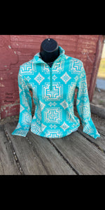 Down in the Canyon Turquoise Pullover - Also in Plus Size