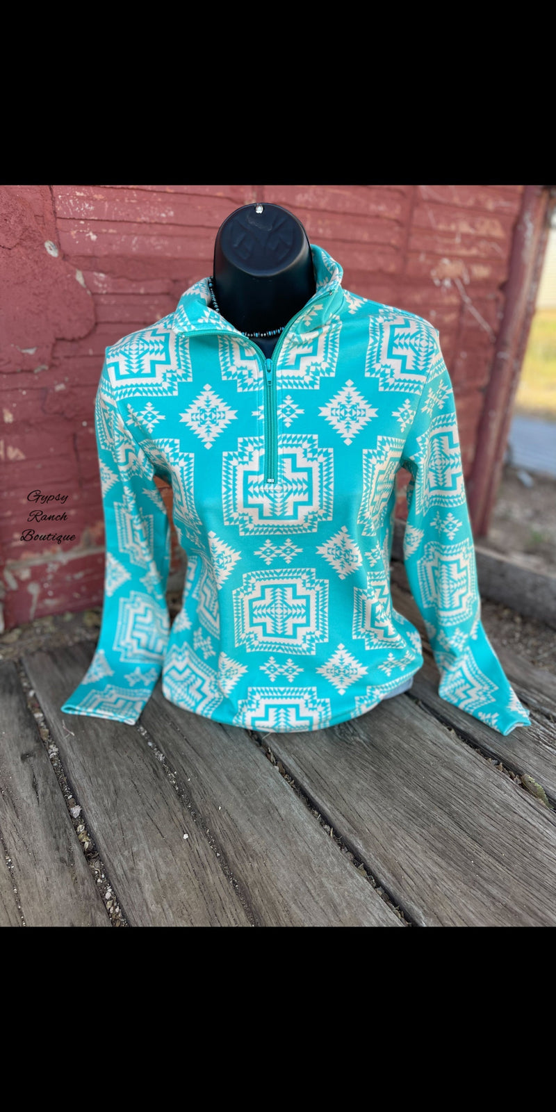 Down in the Canyon Turquoise Pullover - Also in Plus Size