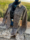 Denver Leopard Black Pearl Snap Shacket Top - Also in Plus Size