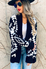 Chezni Hollow Aztec Cardigan - Also in Plus Size
