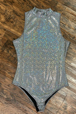 Metallic Iridescent Bodysuit Tank Top - Also in Plus Size