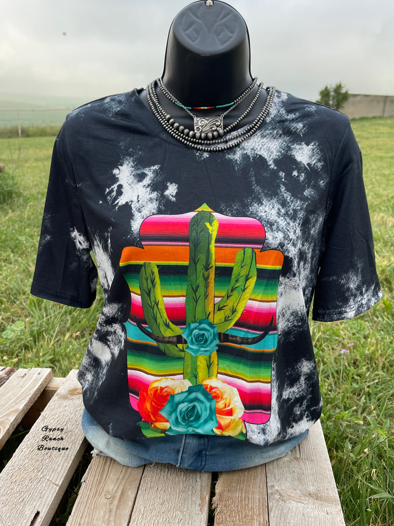 Corsicana Serape Cactus Top - Also in Plus Size