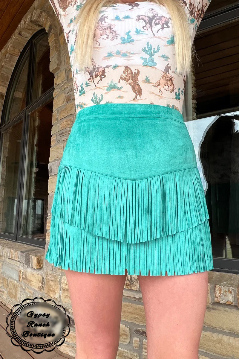 Emberly Turquoise Skirt- Also in Plus Size