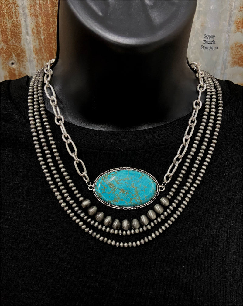 Arcadia Turquoise Pendant Necklace