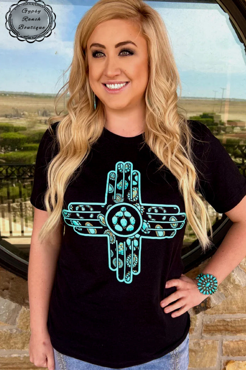 Zia Turquoise Squash Top - Also in Plus Size