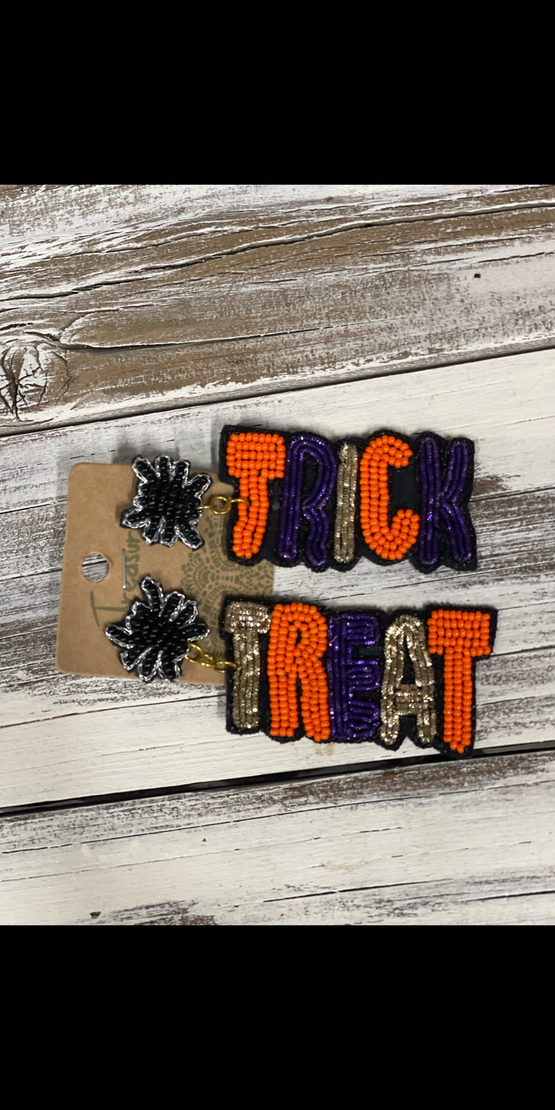 Trick or Treat Beaded Earrings