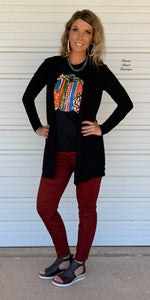 Black Slouchy Pocket Cardigan - Also in Plus Size