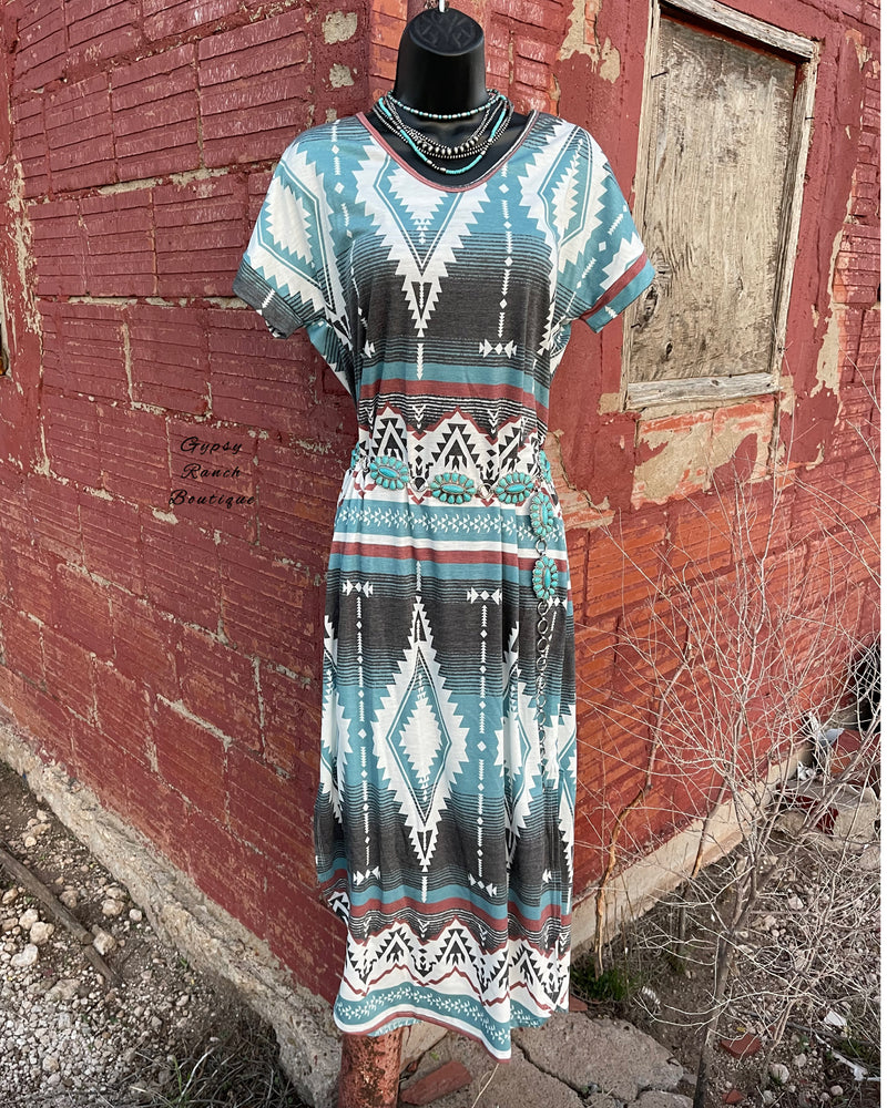 Stepping Up Aztec Maxi Dress - Also in Plus Size