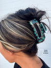 Turquoise Squash Blossom Hair Clip