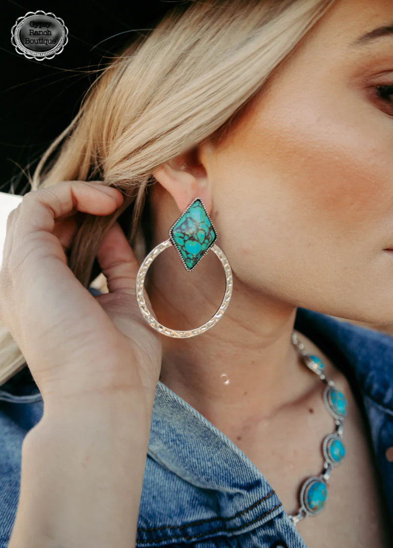 Silver Dollar Road Turquoise Earring