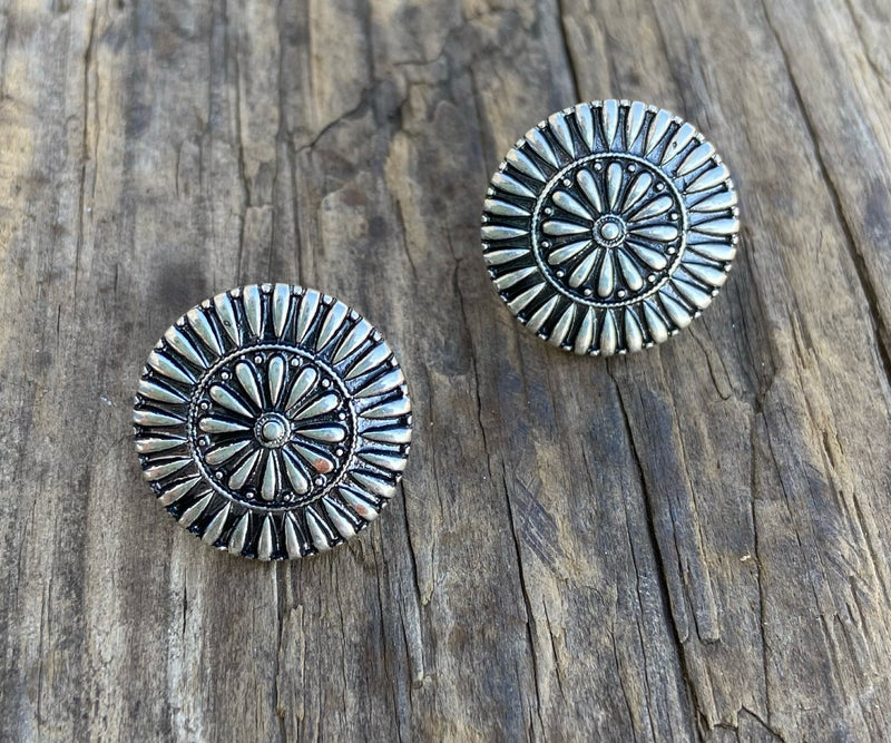 Calvert Concho Post Back Earrings