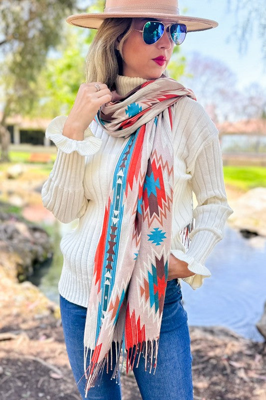 Scottsdale Aztec Poncho Style Cardigan - Also in Plus Size