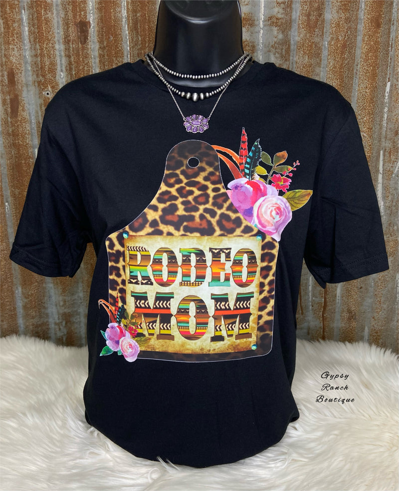 Rodeo Mom Leopard Tag Tee - Also in Plus Size