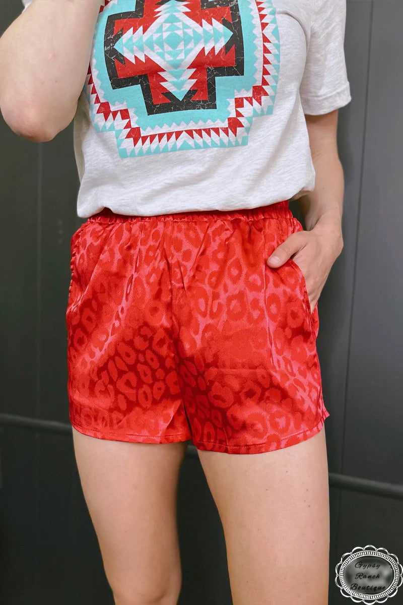 Good Company Red Leopard Shorts - Also in Plus Size