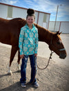 Down in the Canyon Turquoise Pullover - Also in Plus Size