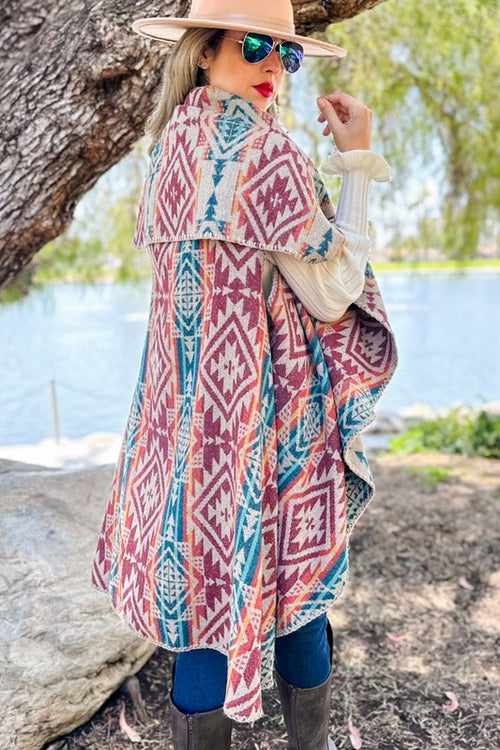 Ruger Aztec Vest Cardigan - Also in Plus Size