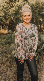 Trosper Cactus Top - Also in Plus Size
