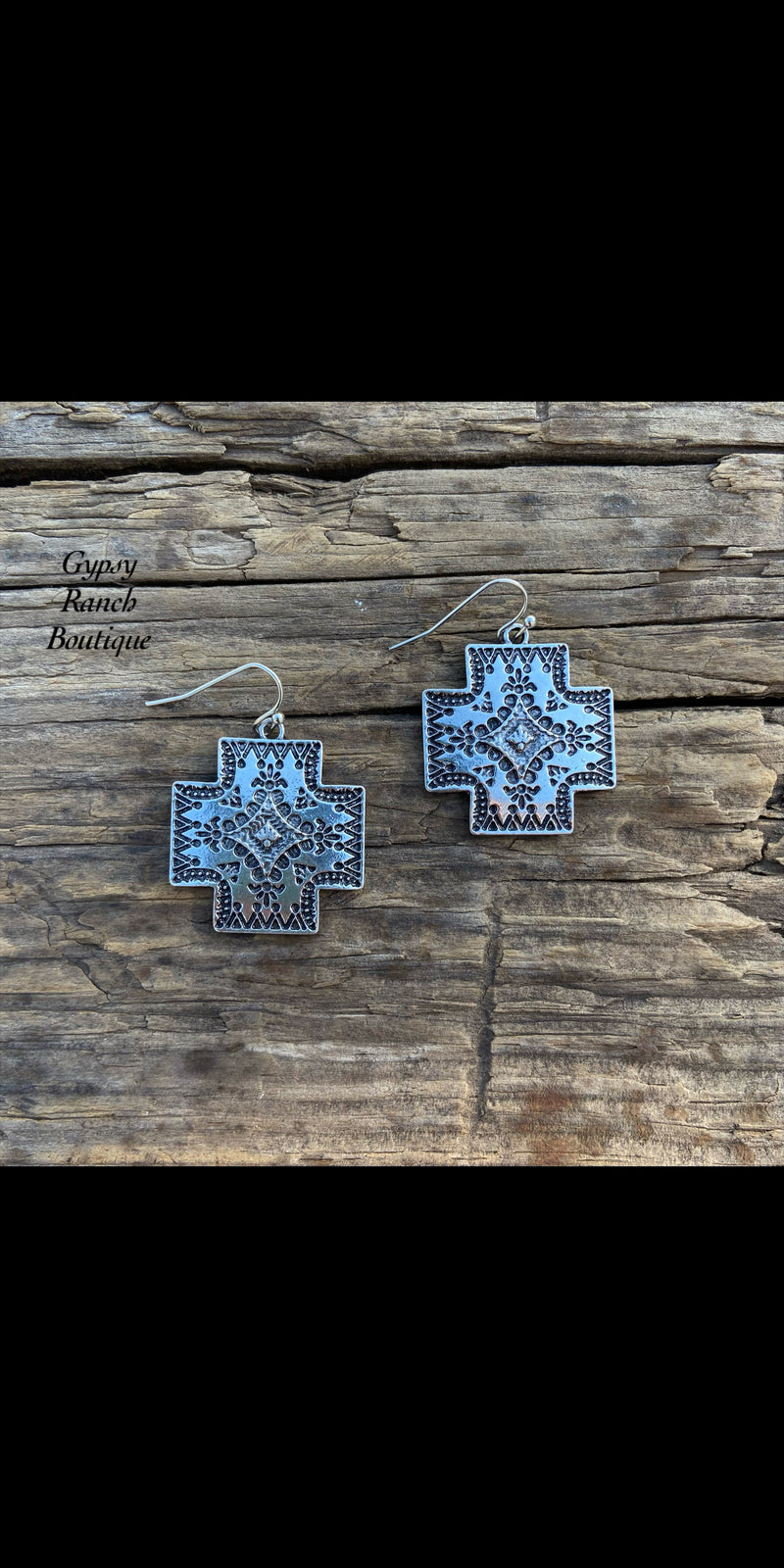 Kasey Cross Silver Earrings