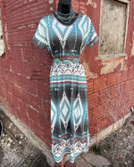 Stepping Up Aztec Maxi Dress - Also in Plus Size