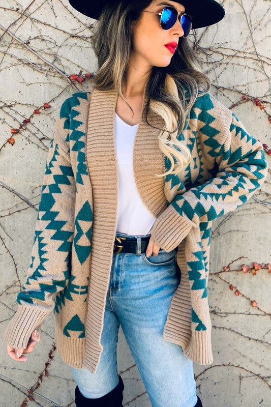 County Road Aztec Cardigan - Also in Plus Size