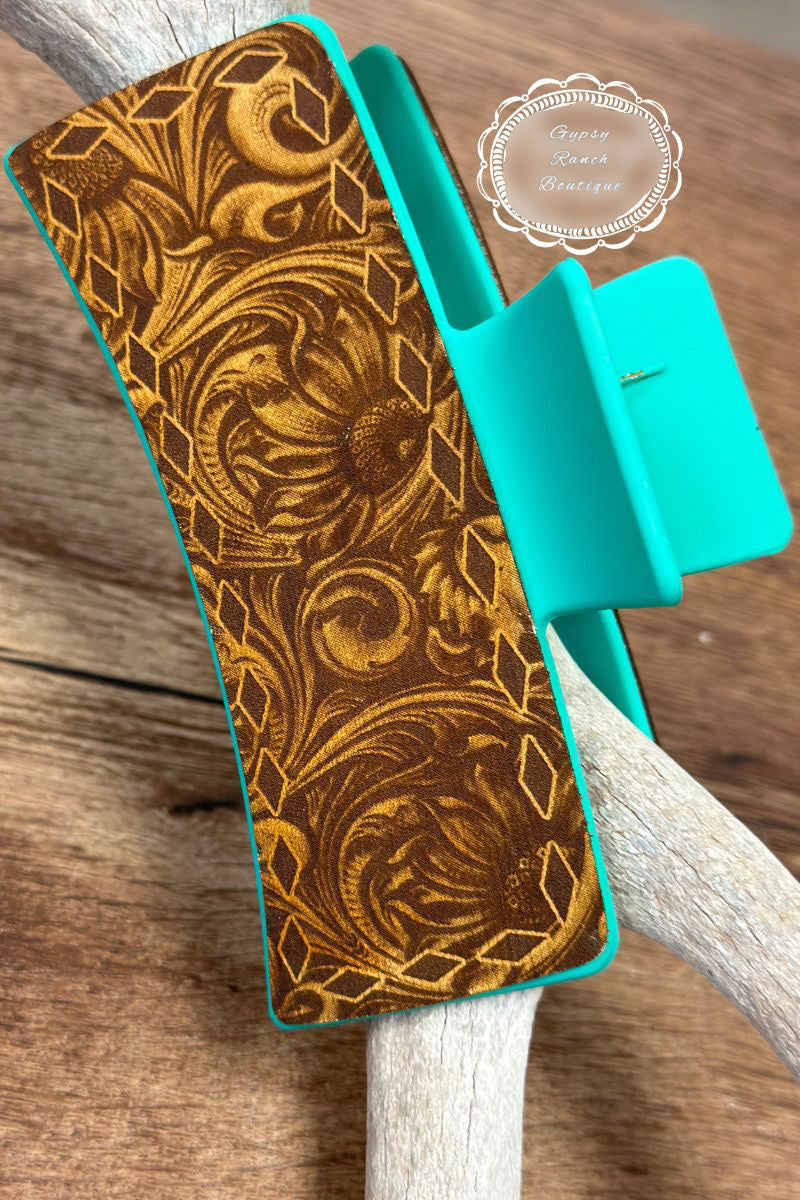 Sterling Kreek Leather Hair Clip
