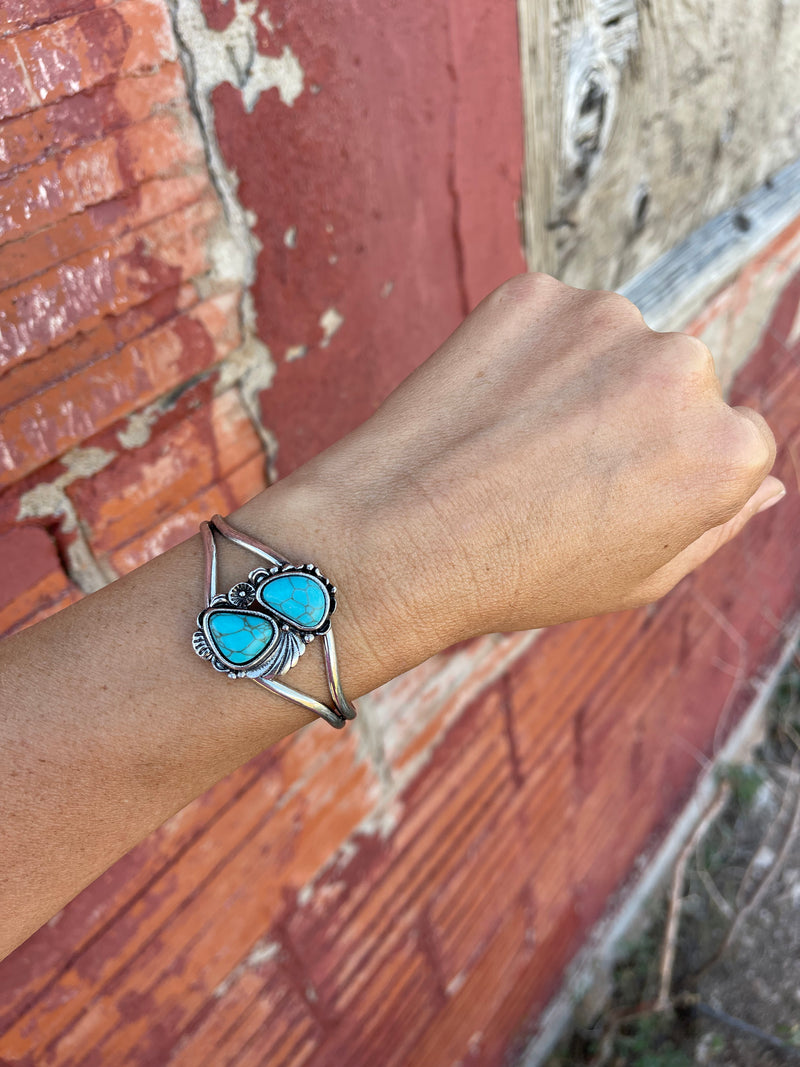 Ambrose Silver Turquoise Cuff