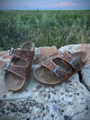Braelyn Tooled Leather Sandals