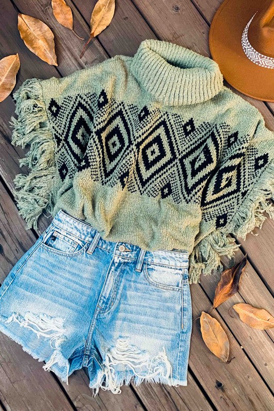 Carbon Aztec Top - Also in Plus Size
