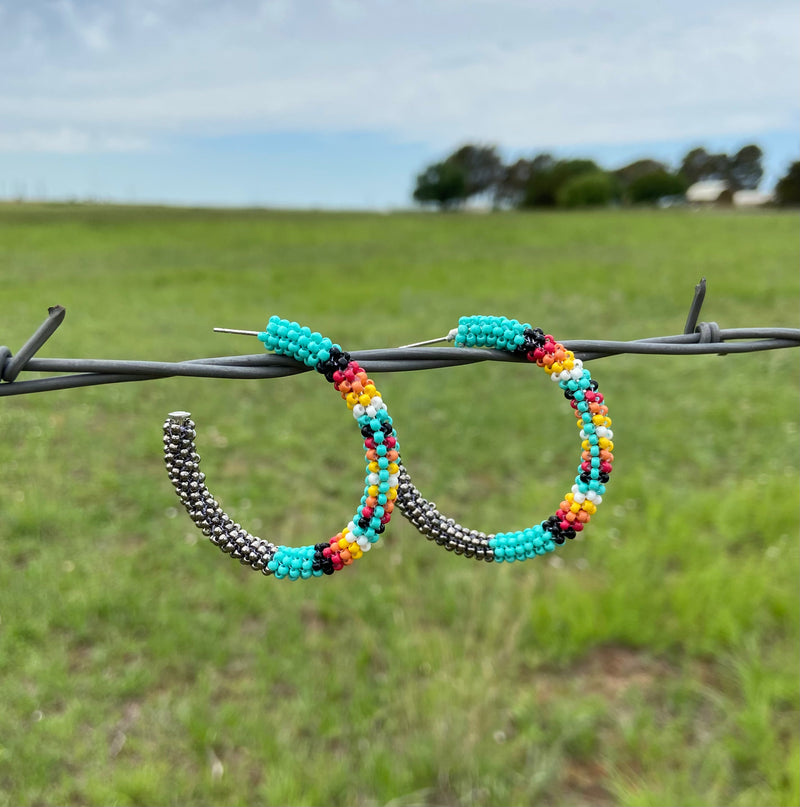 Apache Tribal Hoop Earrings