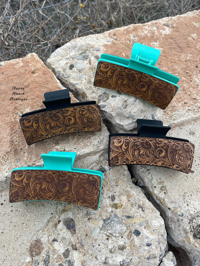 Sterling Kreek Leather Hair Clip