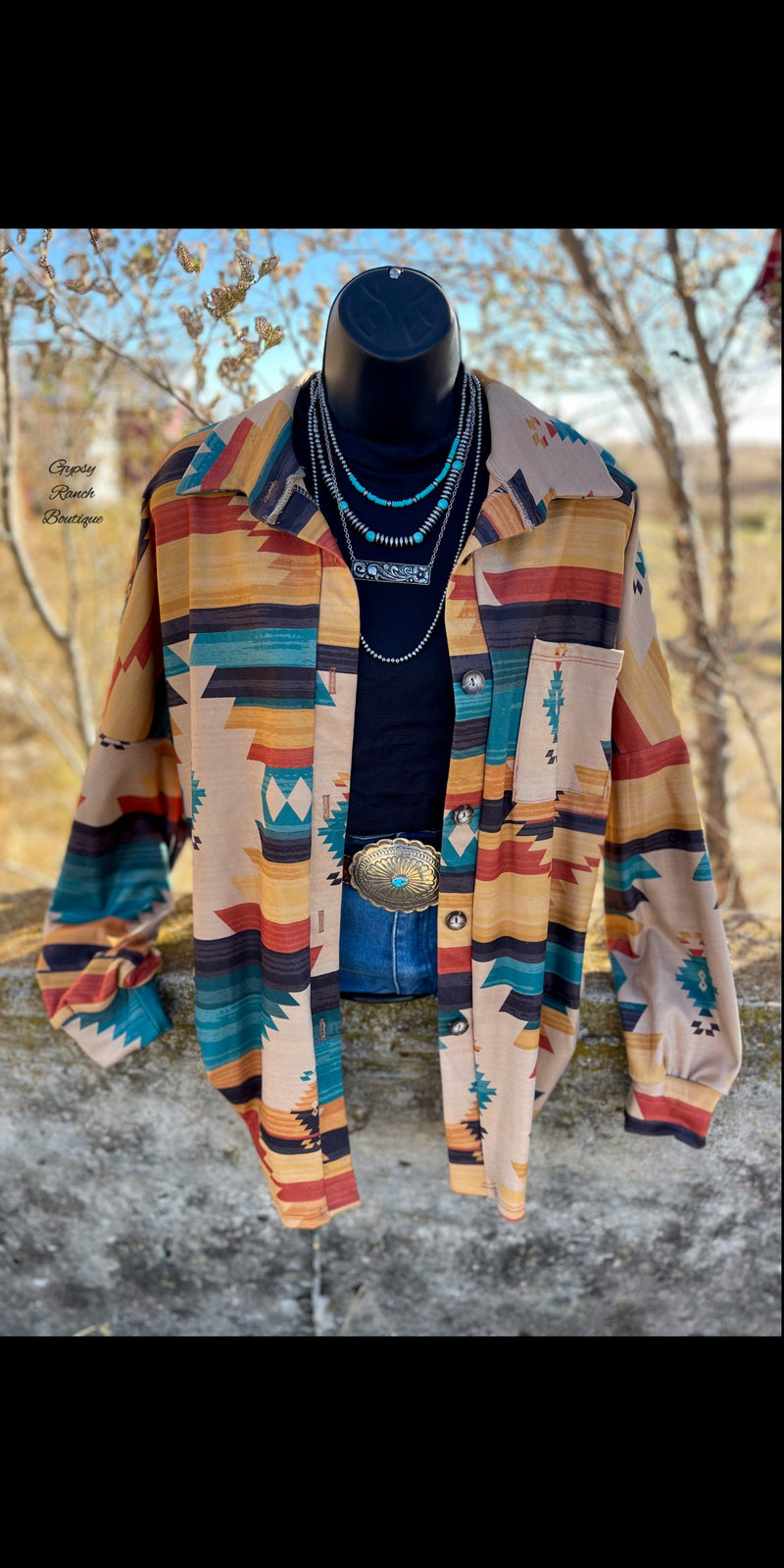 SouthBend Valley Aztec Shacket Top - Also in Plus Size