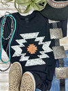 Ally Aztec Rust & Black Top - Also in Plus Size
