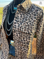 Denver Leopard Black Pearl Snap Shacket Top - Also in Plus Size