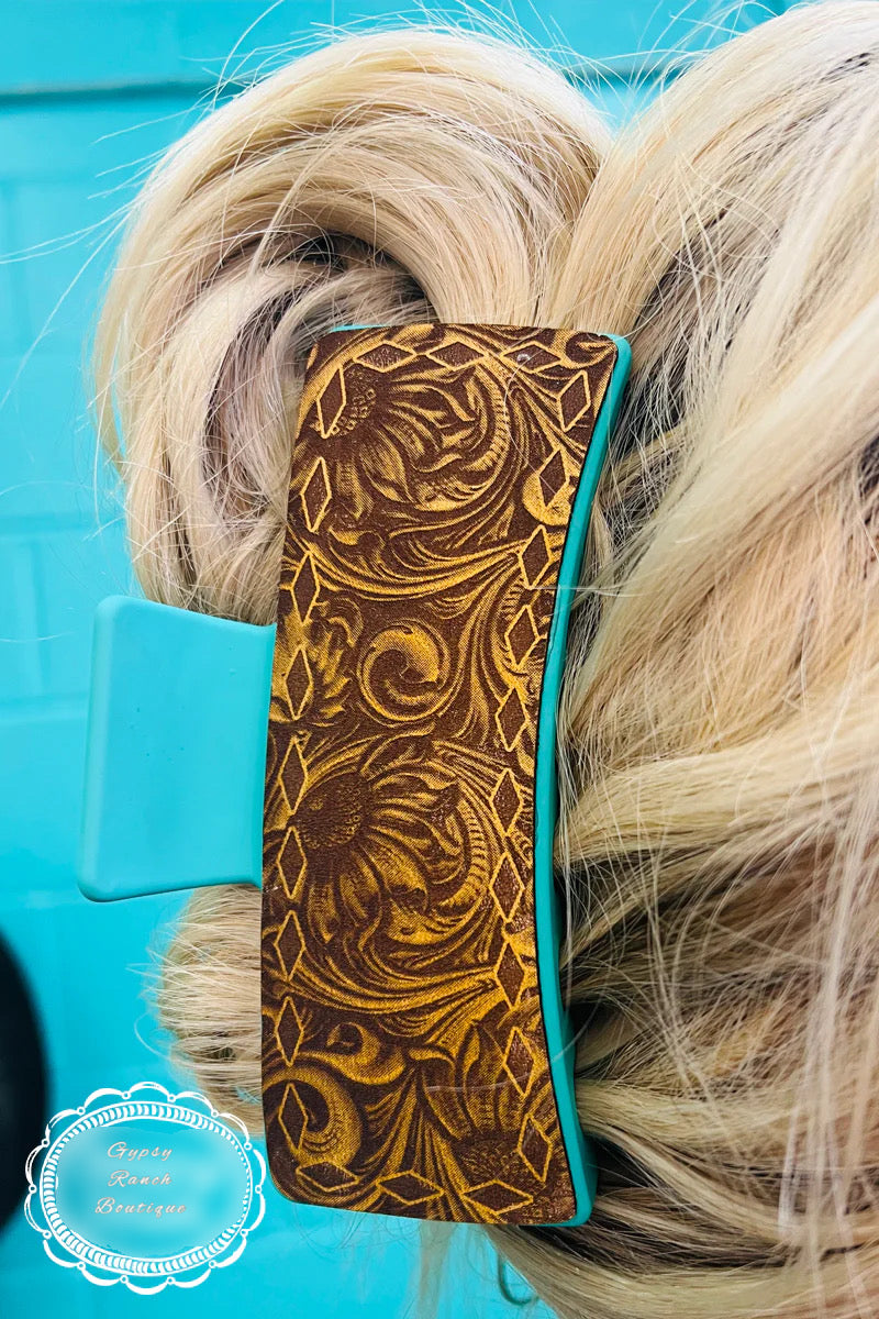 Sterling Kreek Leather Hair Clip