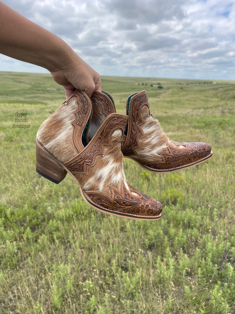 The Stampede Cowhide Tooled Leather Boots