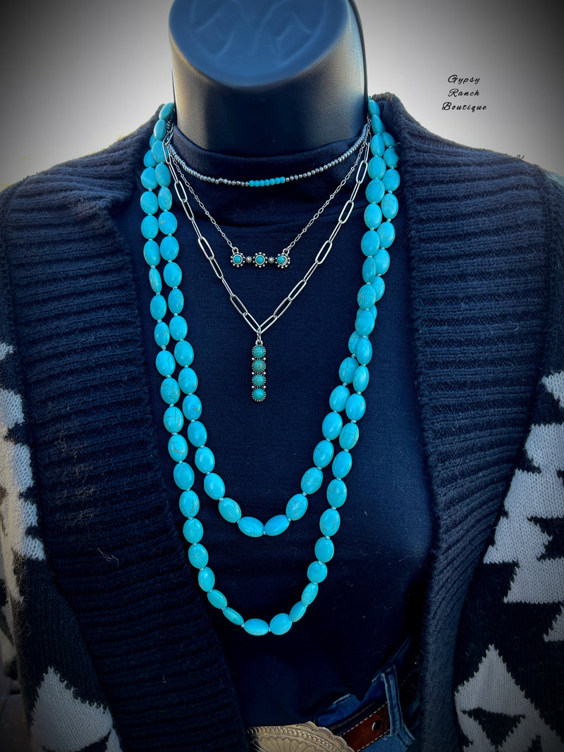 Oakwood Turquoise Layered 3 piece Necklace